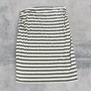 Gap Maternity Stripe Jersey Skirt Ruched Side Detail